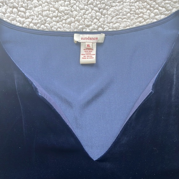 Sundance Navy Blue Velvet Dress - Picture 2 of 7